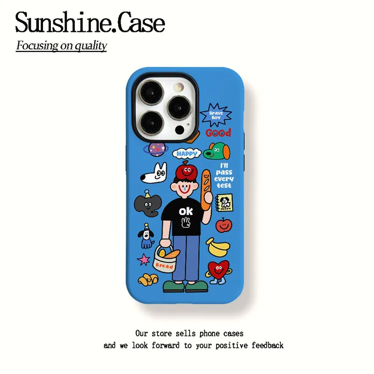 菲林二合一适用苹果华为vivo小米oppo手机壳酷男孩16PRO/15