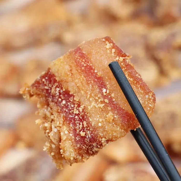安徽六安特色五花米粉肉农家手工腌制非烟熏自然晾晒干渣肉火渣肉