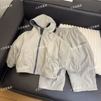 儿童加绒加厚套装2025冬季新款韩版休闲韩系男女童外套长裤两件套