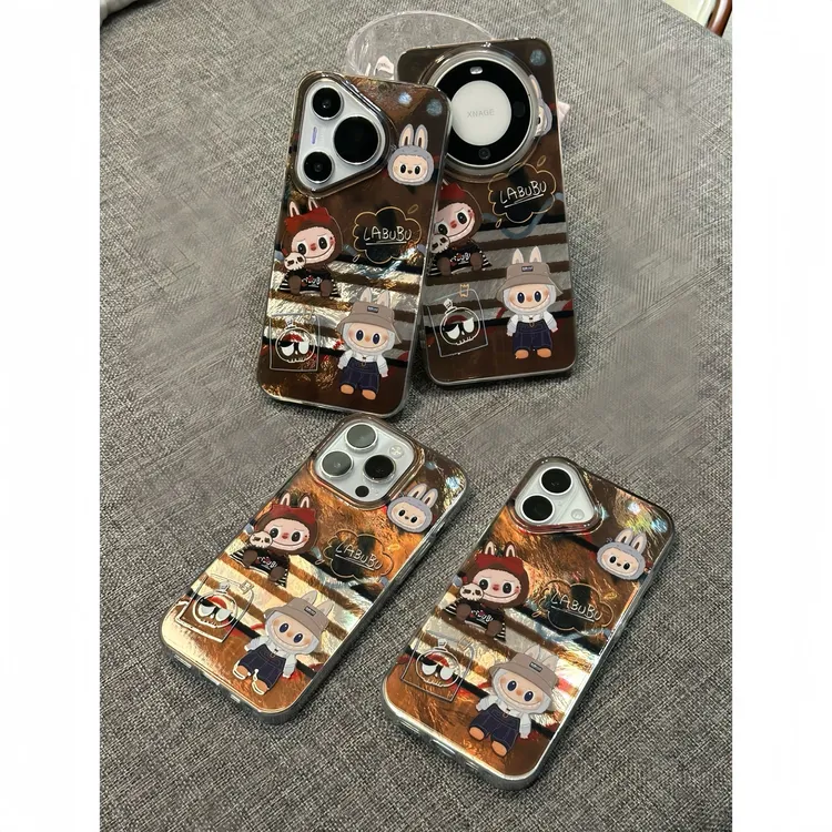 可爱条纹小怪兽适用苹果17promax手机壳华为vivo小米13oppo漩涡壳