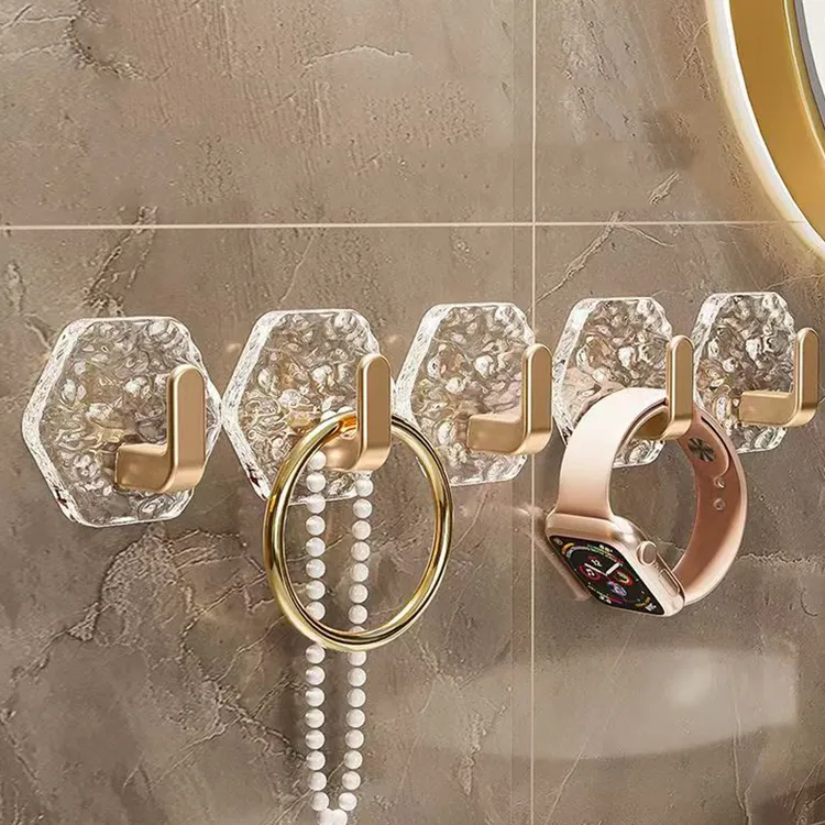 高档挂钩免打孔创意亚克力门后粘胶卫生间浴室贴墙粘钩宿舍自粘