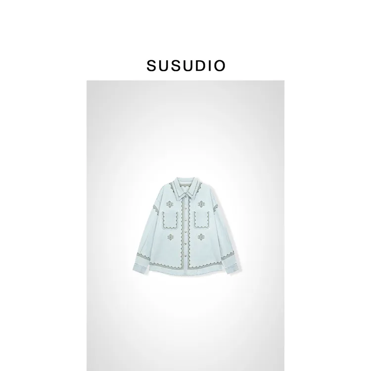 SUSUDIO② 重磅爆款25w针刺绣超级重工单层衬衣式外套70123