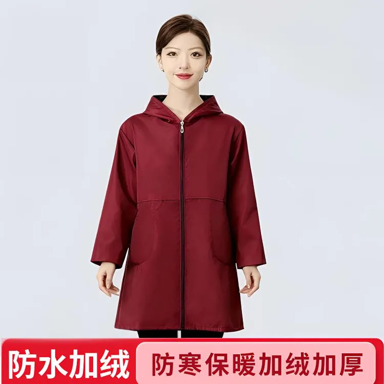 防脏套棉衣上班防寒防水防风罩衣女加绒防污外穿保暖耐脏工作服