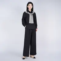 中式优雅秋季新款显瘦百搭女优雅翻领套装WH05007566+WK05007566