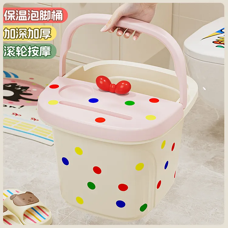多巴胺洗脚盆儿童专用泡脚桶按摩养生过小腿足浴盆家用过膝洗脚桶