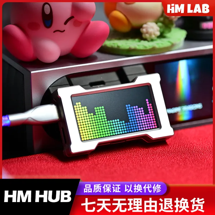 HM HUB 电竞 二拖三航插线 独立供电 潮流桌搭  可接平板拓展坞