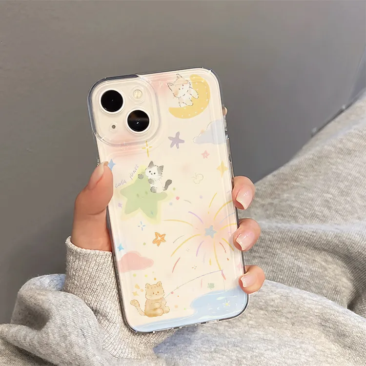 星星小猫iPhone16手机壳15苹果14软13小米vivo华为适用创意简约