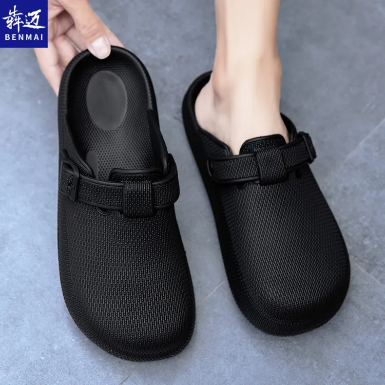 情侣款包头勃肯鞋博肯鞋拖鞋2025夏季透气可外穿时尚潮流男防滑