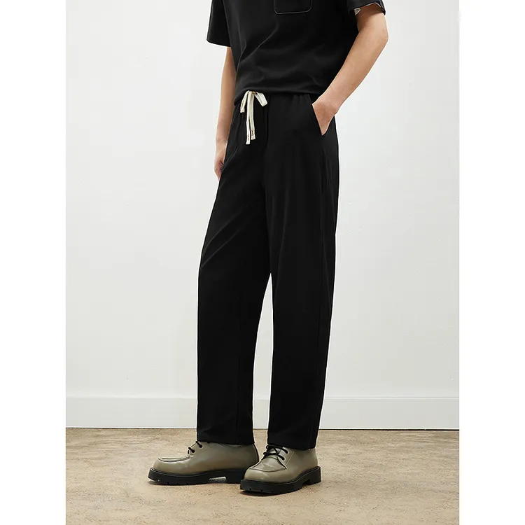 GXG男装 夏季空调垂感抽绳休闲裤男百搭直筒长裤#G24D022103