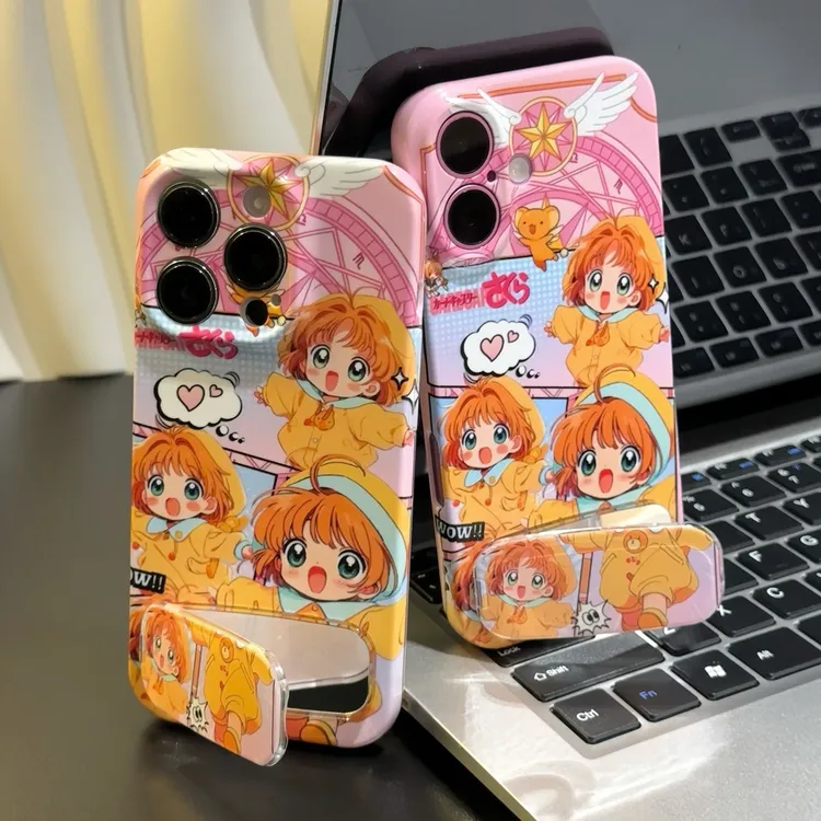 摩卡少女樱支架适用苹果16promax手机壳iPhone15华为oppo小米vivo