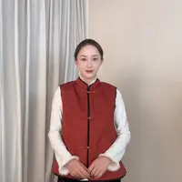 【红颜】2025新款新中式双面穿加绒加厚宋锦国风马甲sFg-28