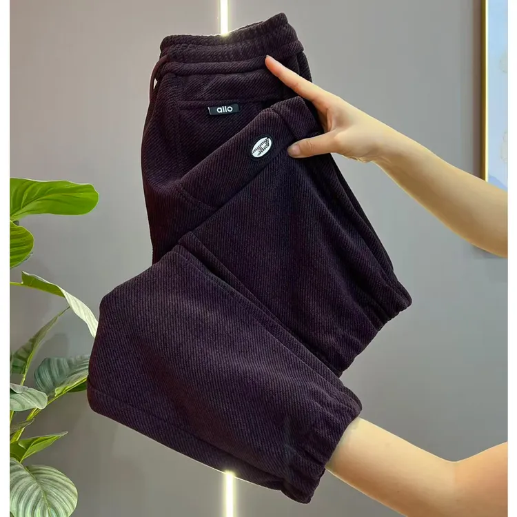 秋冬显瘦遮肉高腰运动束脚休闲裤女哈伦裤宽松百搭欧棉绒新款裤