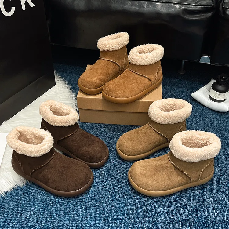 现货【防水】2025加绒防滑大土豆女款东北大棉鞋新款雪地靴5093