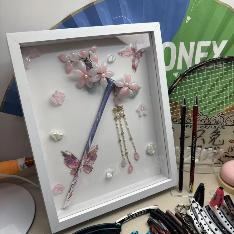 羽毛球发簪现货直播间专拍