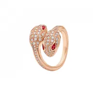 2121---18K金镶嵌红宝石百搭戒指