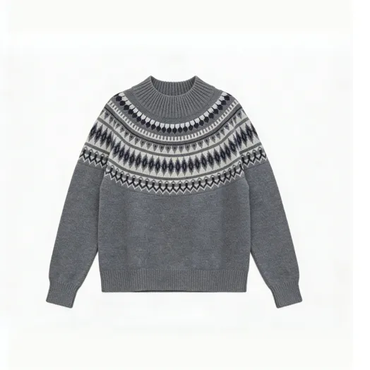 YANXUAN  2026休闲百搭秋冬套头圆领灰色针织 8825