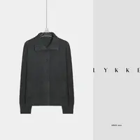 LYKKE【诺绒翻袋复古】美丽诺羊毛翻领双口袋复古针织开衫 - M105