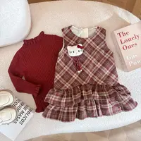 女童连衣裙秋冬装洋气宝宝公主裙套装周岁礼服秋季儿童小香风裙子