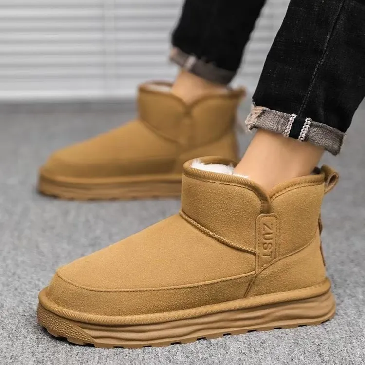 雪地靴时尚雪地靴男款短靴加厚面包鞋冬季大棉雪地棉