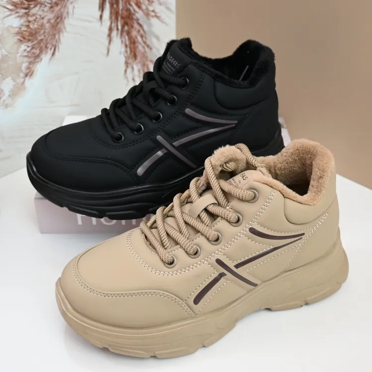 秋冬休闲风棉靴/毛靴拼色棉鞋潮流风冬季