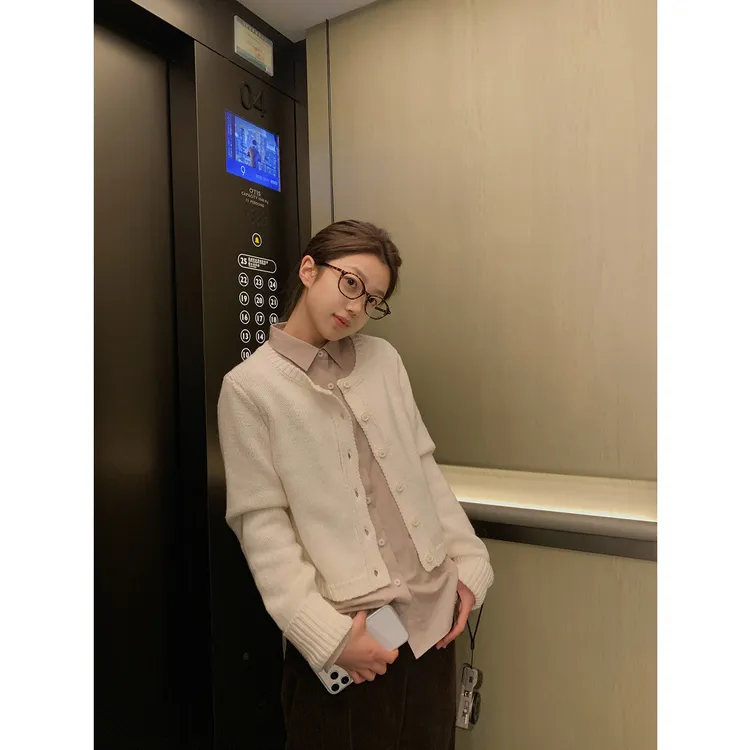 Multi Math条纹主义/纯棉通勤简约长袖衬衫四季叠穿内搭外套