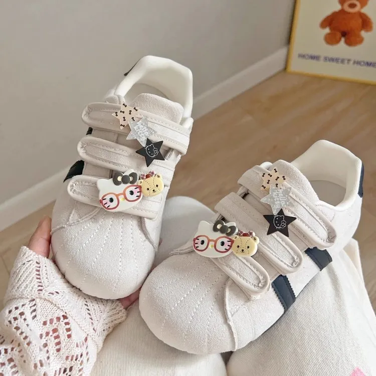 德训鞋女国潮小众原创魔术贴帆布鞋女2025新款一脚蹬懒人鞋