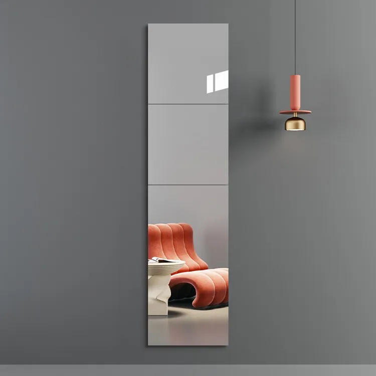 简约拼接镜家用宿舍出租屋高清防爆穿衣镜自粘贴墙面免打孔试衣镜