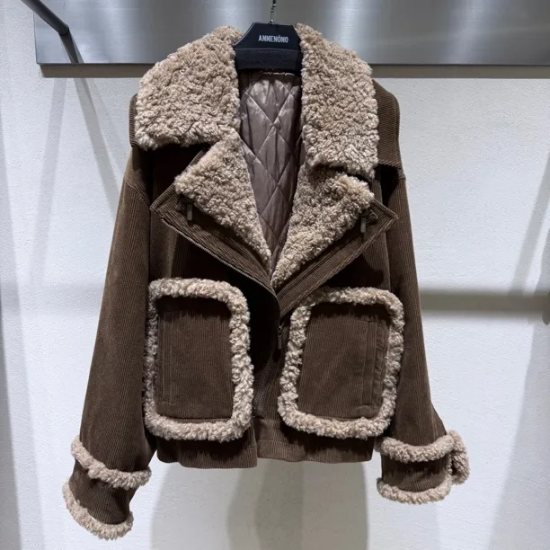 ANNENONO｜新款真两件套毛外套