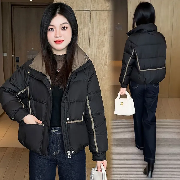【有运费险】2025冬季新款短款时尚休闲百搭女士宽松加厚棉衣外套