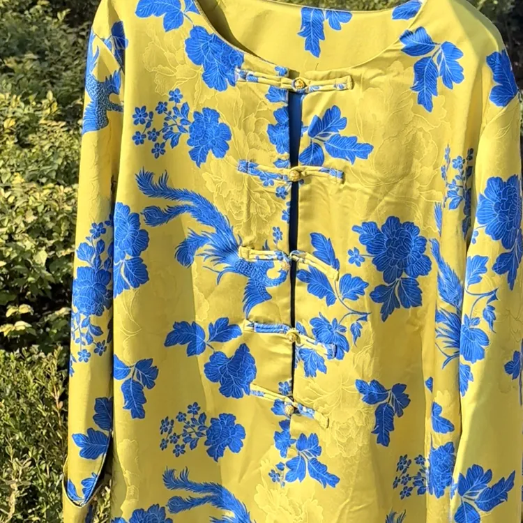 【小金鱼】女秋季国风缎面提花外套