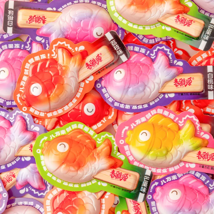 【哈基米的锦鲤】造型果冻白桃味荔枝味芒果青提味儿童果冻棒果酪棒