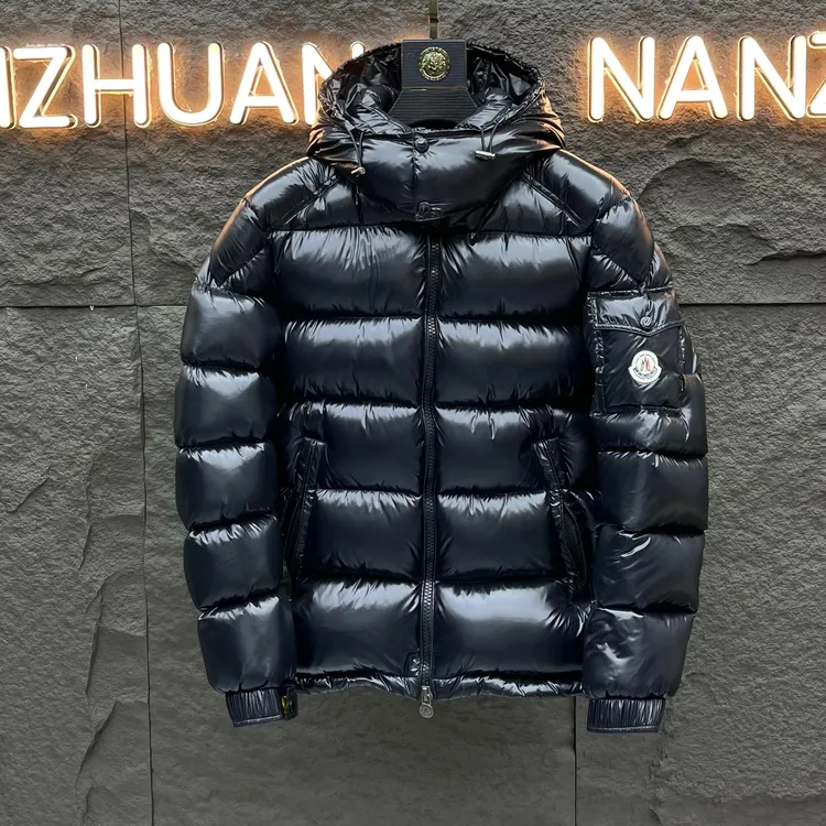 2026新款冬季羽绒服男士连帽亮面加厚羽绒服外套帽子可拆卸