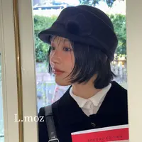 蓝墨竹LMO.Z日系复古风贝雷帽子秋冬新款女文艺百搭前进帽显脸小
