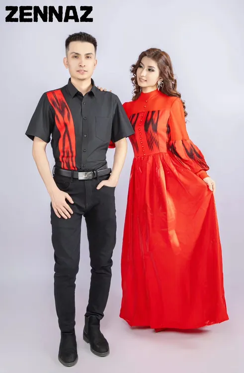 2025年新款民族风艾德莱斯情侣款套装