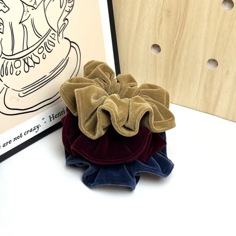 BlomUME丝绒彩色木耳发圈韩系简约高级感发圈扎马尾发饰发圈1107