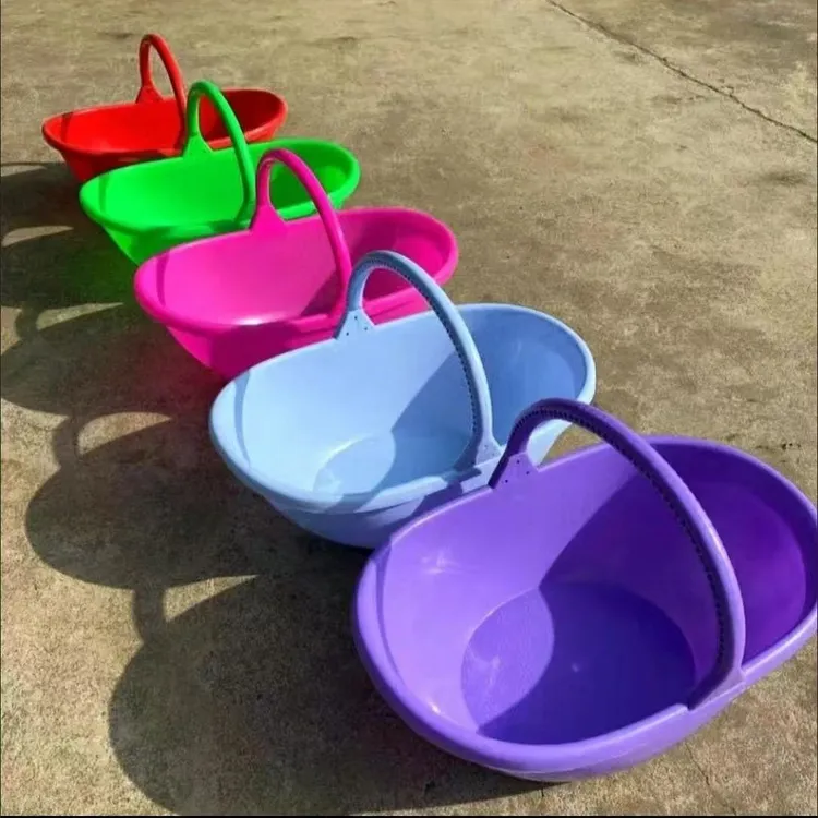 塑料手提篮子加厚农用手提篮果蔬采摘篮沥水果篮挎篮家用手提篮子