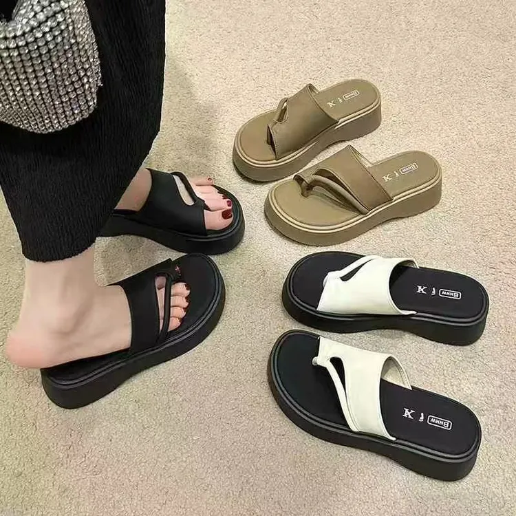 夏天新款厚底套指凉拖鞋5853