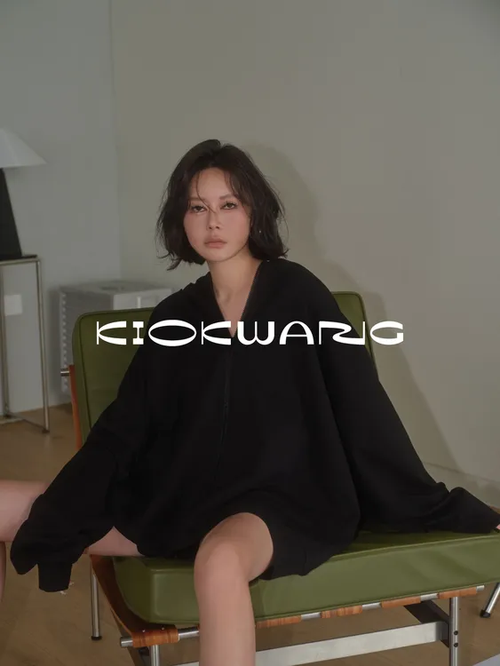 KIOKWANG//时髦必备 松弛感休闲宽松廓形拉链连帽长袖上衣外套