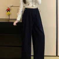 孕妇休闲裤秋季外穿新款爆款不勒肚阔腿裤洋气无托腹抽绳糯米长裤