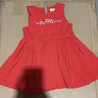 橘红色针织背心裙