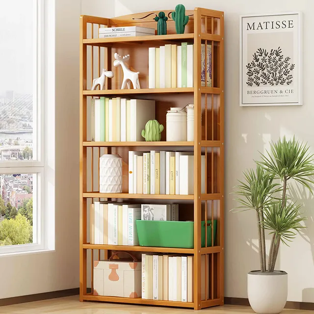 书架置物架家用落地靠墙儿童简易书柜非实木多层客厅储物书本收纳