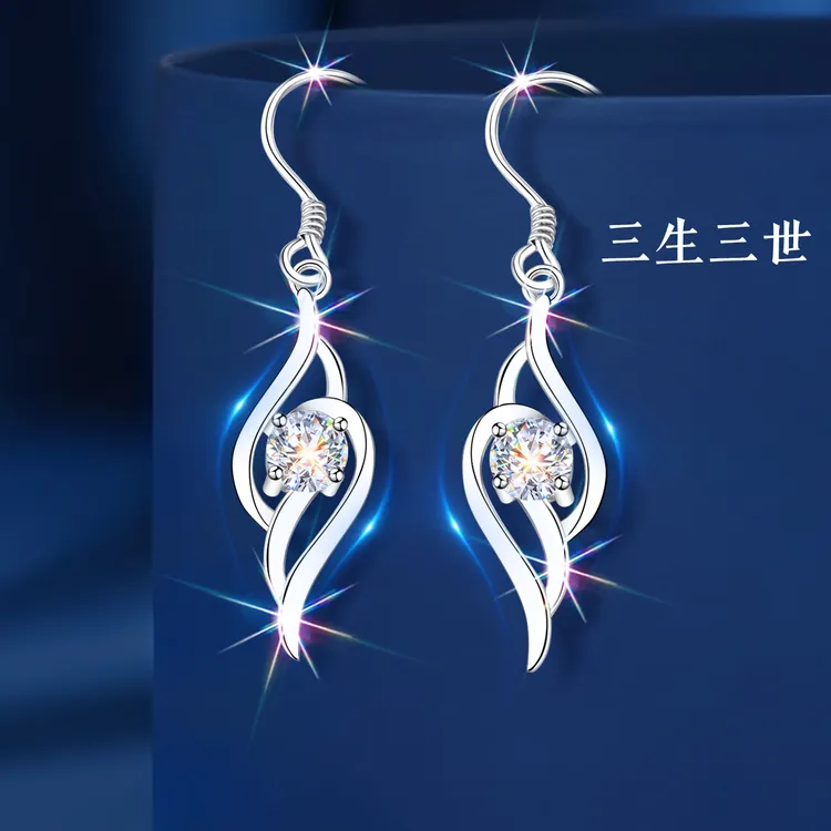 足银耳饰 999纯银耳环女款2025新款爆款高级感耳饰生日礼物送女友
