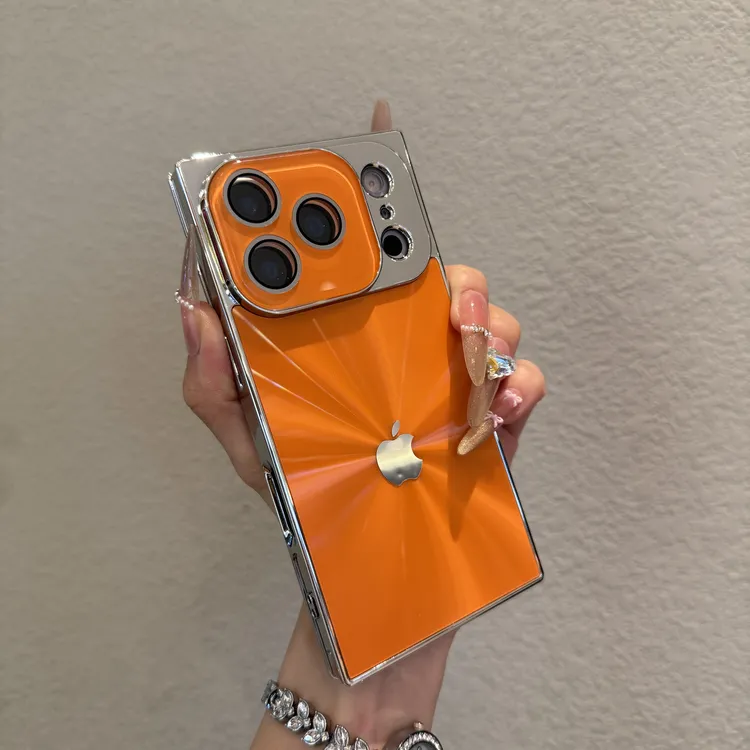 星宇橙方形极光适用苹果17promax手机壳iPhone16防摔15高级14时尚