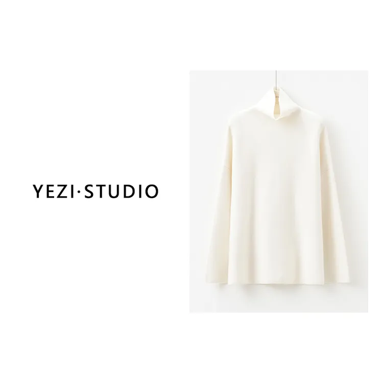 【明星私服】609g高克重百百绵羊毛双面织高领针织衫毛衣25418053