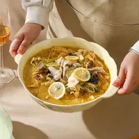 【10英寸汤盆】奶油风大容量酸菜鱼小龙虾盆碗水煮鱼大汤盆螺蛳粉碗