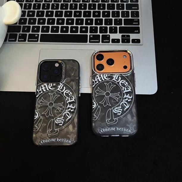 潮牌字母圈磨砂iphone17promax适用苹果141516/17pro亚克力保护壳