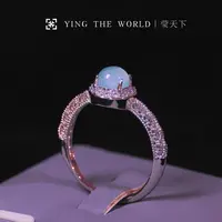 YTW翡翠圆蓝戒指（天然翡翠多样性发货介意勿拍）