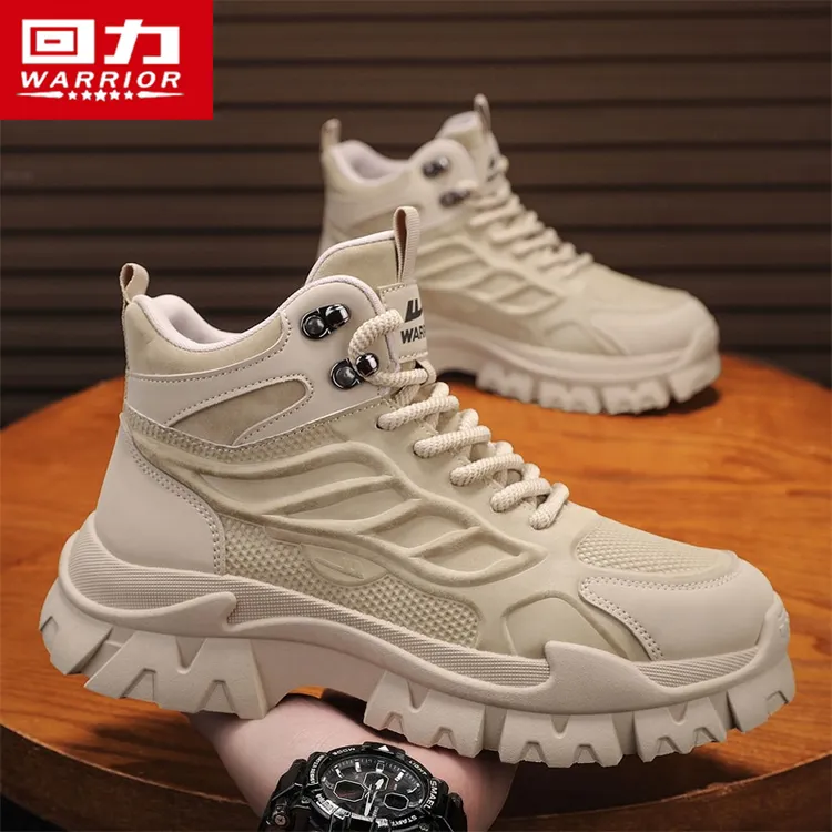 回力男鞋马丁靴冬季2025新款复古工装高帮户外运动登山英伦风防滑