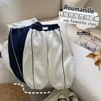 儿童加绒裤子2025冬季新款韩版男女童卡绳宽松卫裤男孩休闲裤裤子