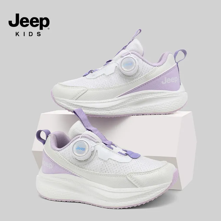 JEEP/吉普女童轻便跑步鞋2025秋季新款儿童网面跑步鞋防滑休闲鞋